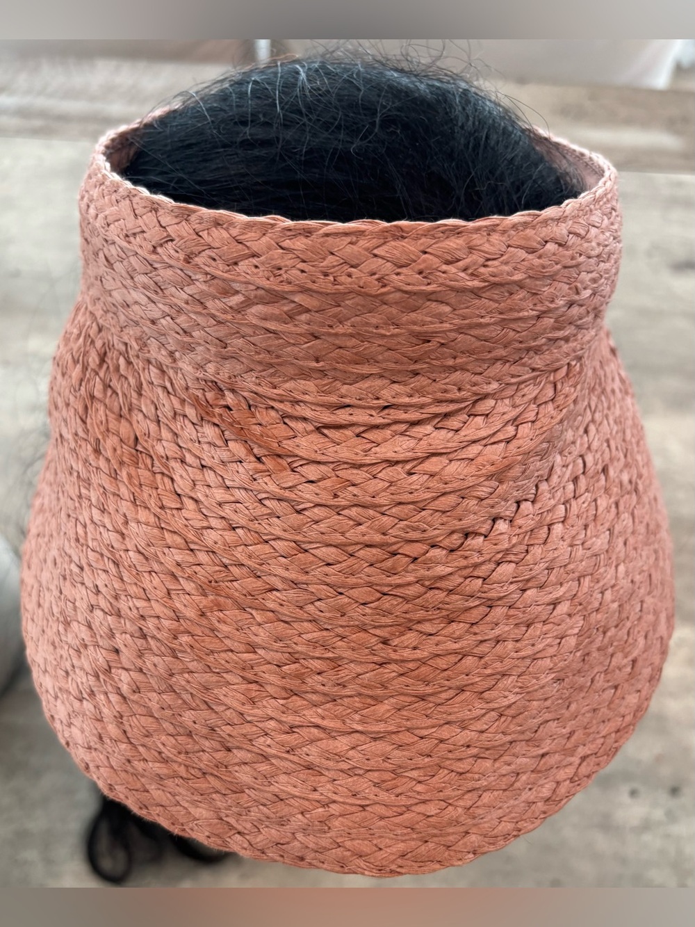Rust Braided Seagrass Accent Basket - Unbranded